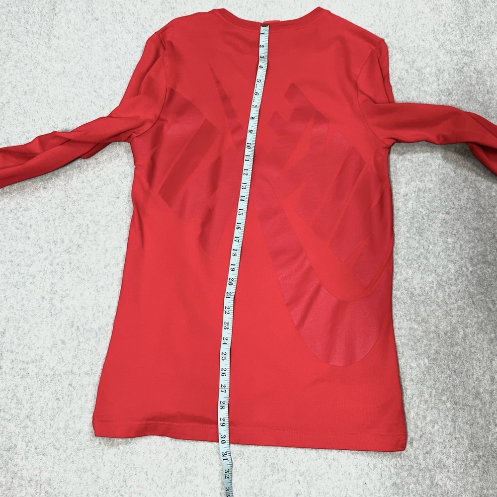 Nike Air Men’s Long Sleeve Shirt Red On Red Graphic Both Sides Medium - Picture 6 of 10